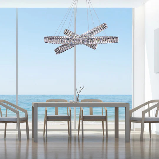 Finesse Decor Crystal Elegance LED Chandelier // 3 Ovals