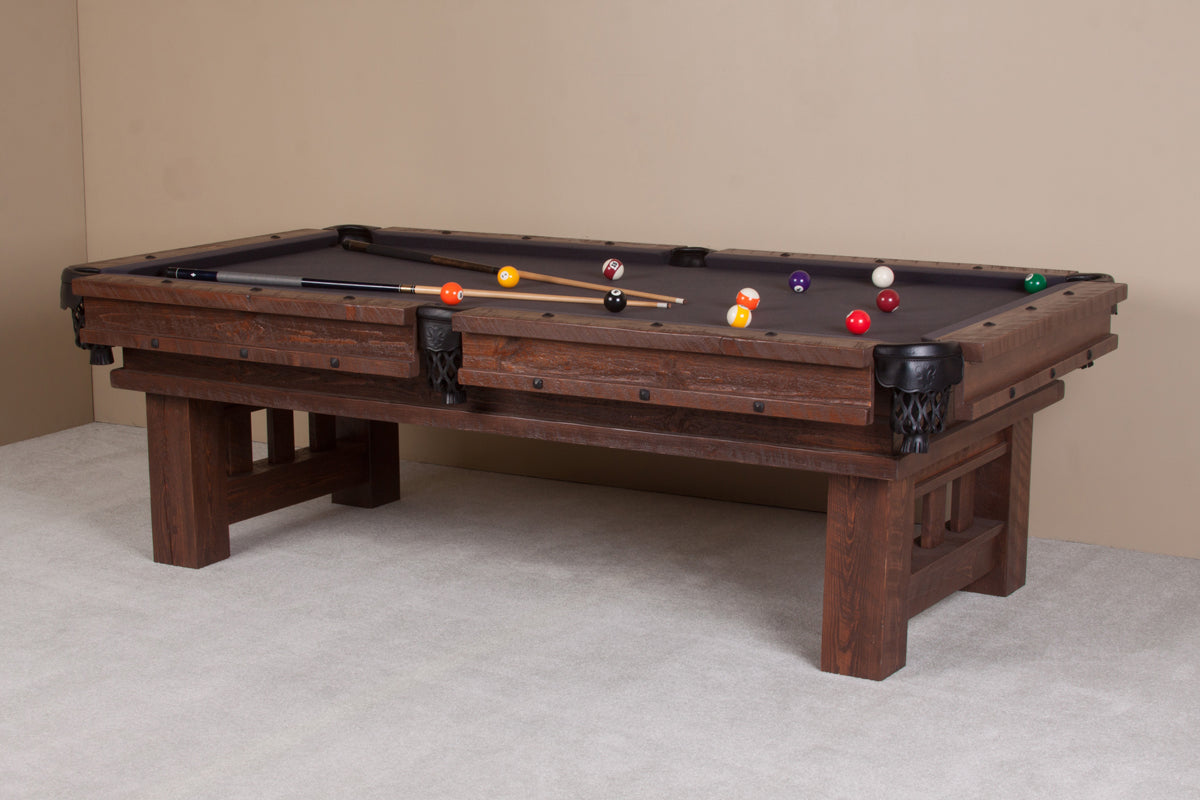 Barnwood Cheyenne Pool Table Honey Pine Finish Viking Log Furniture