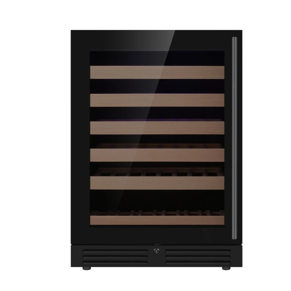 KingsBottle 24-Inch Under-Counter Single Zone Wine Cooler with Low-E Glass Door