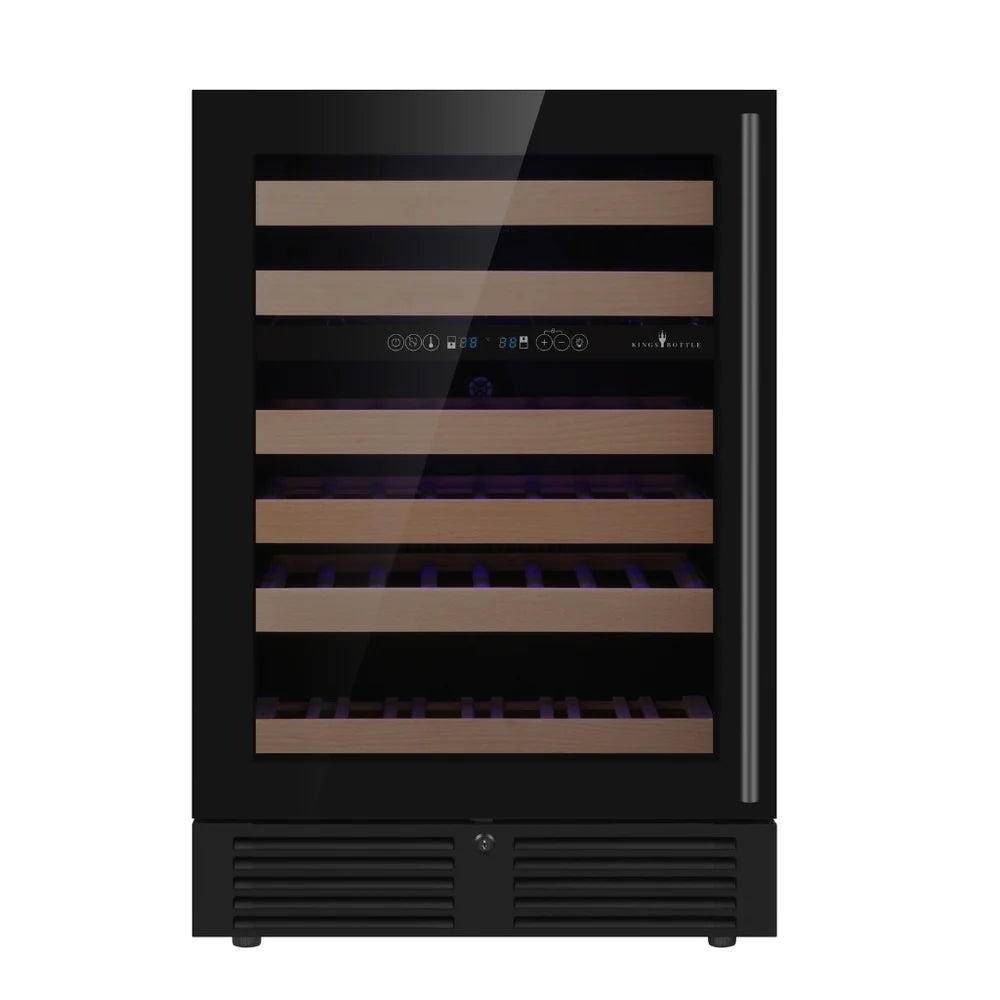 KingsBottle 24-Inch Under-Counter Dual Zone Wine Cooler with Low-E Glass Door