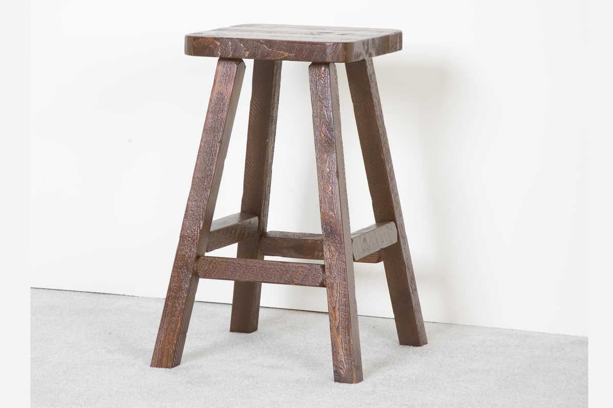 Barnwood Pub Stool Viking Log Furniture