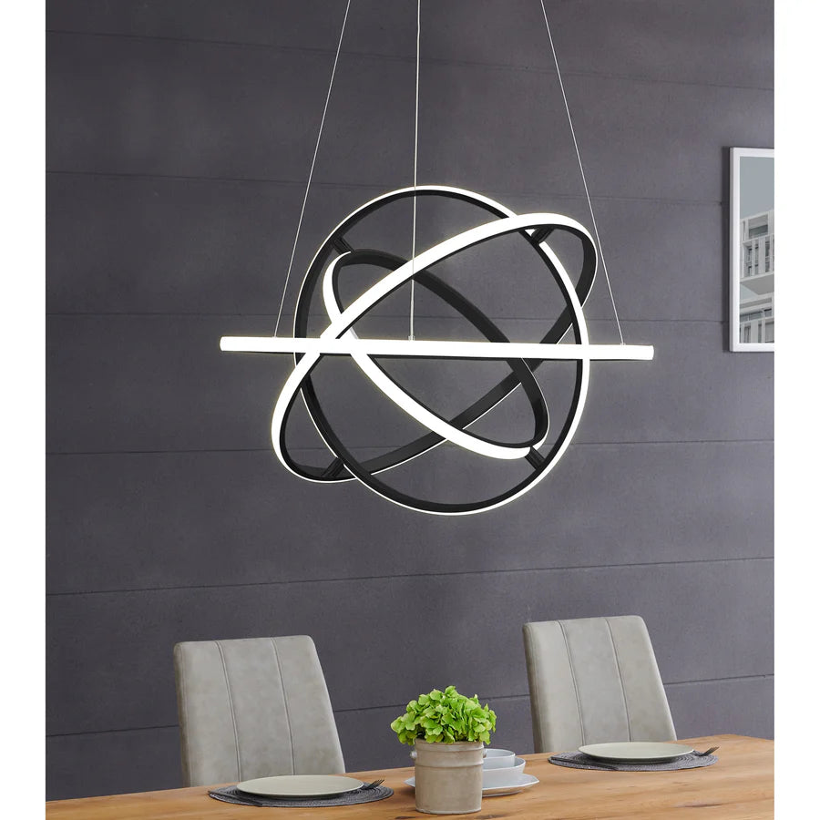 Finesse Decor Oxford LED Adjustable Chandelier // Chrome