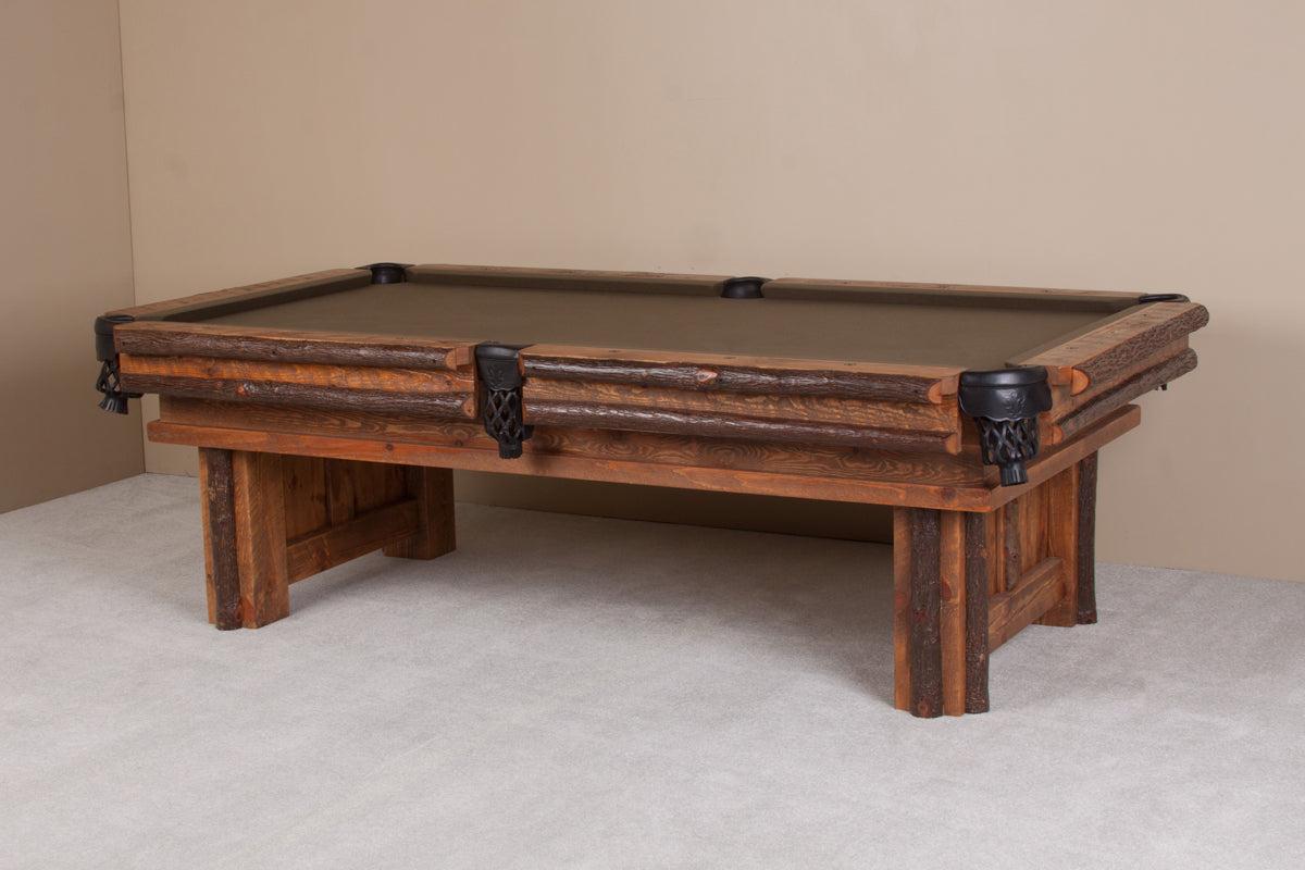 Sawtooth Hickory Pool Table Viking Log Furniture