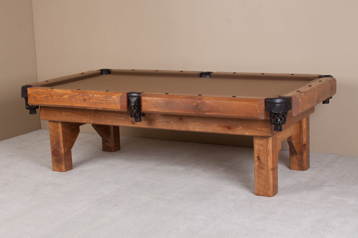 Barnwood Timber Lodge Pool Table Honey Pine Finish Viking Log Furniture