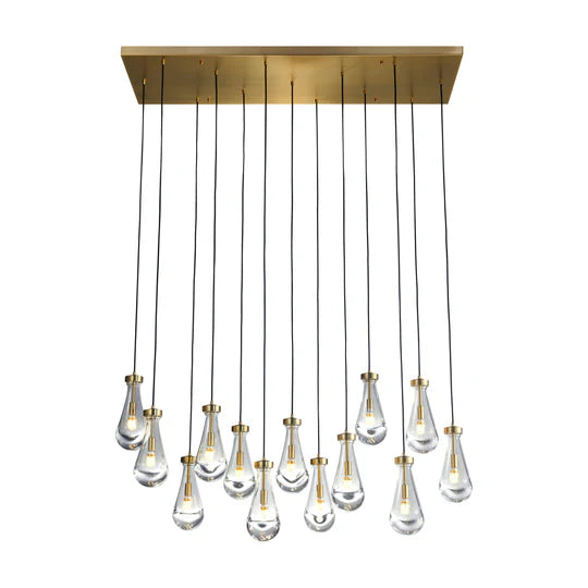 Finesse Decor Strozzi Symphony 13 Light 54" Rectangular Chandelier