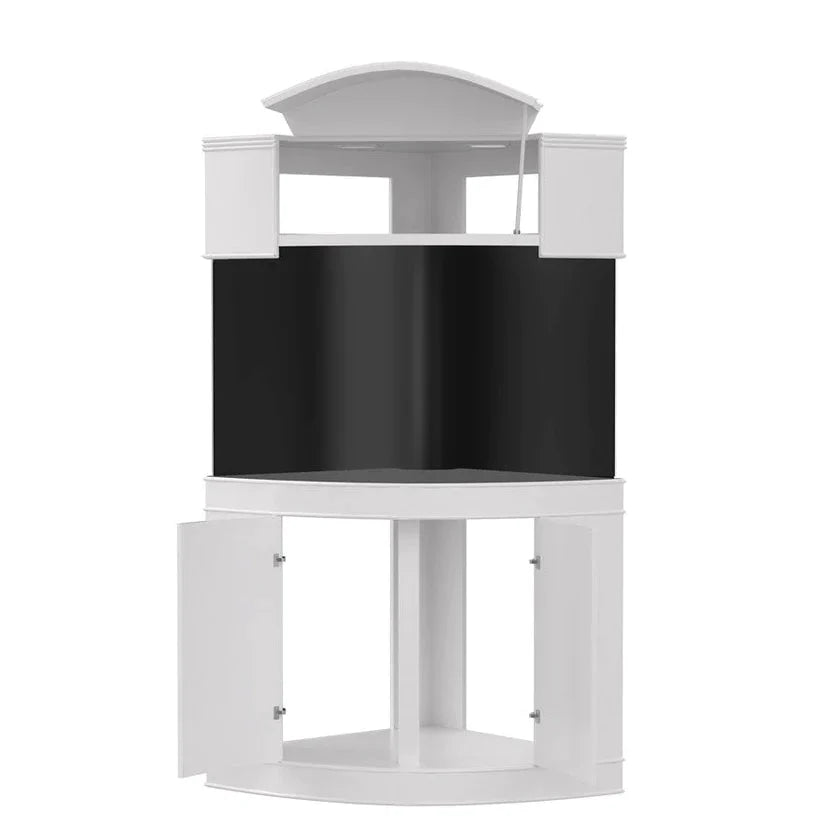 Aqua Vim Corner 1/4 Cylinder Reef-Ready Aquarium Set in White