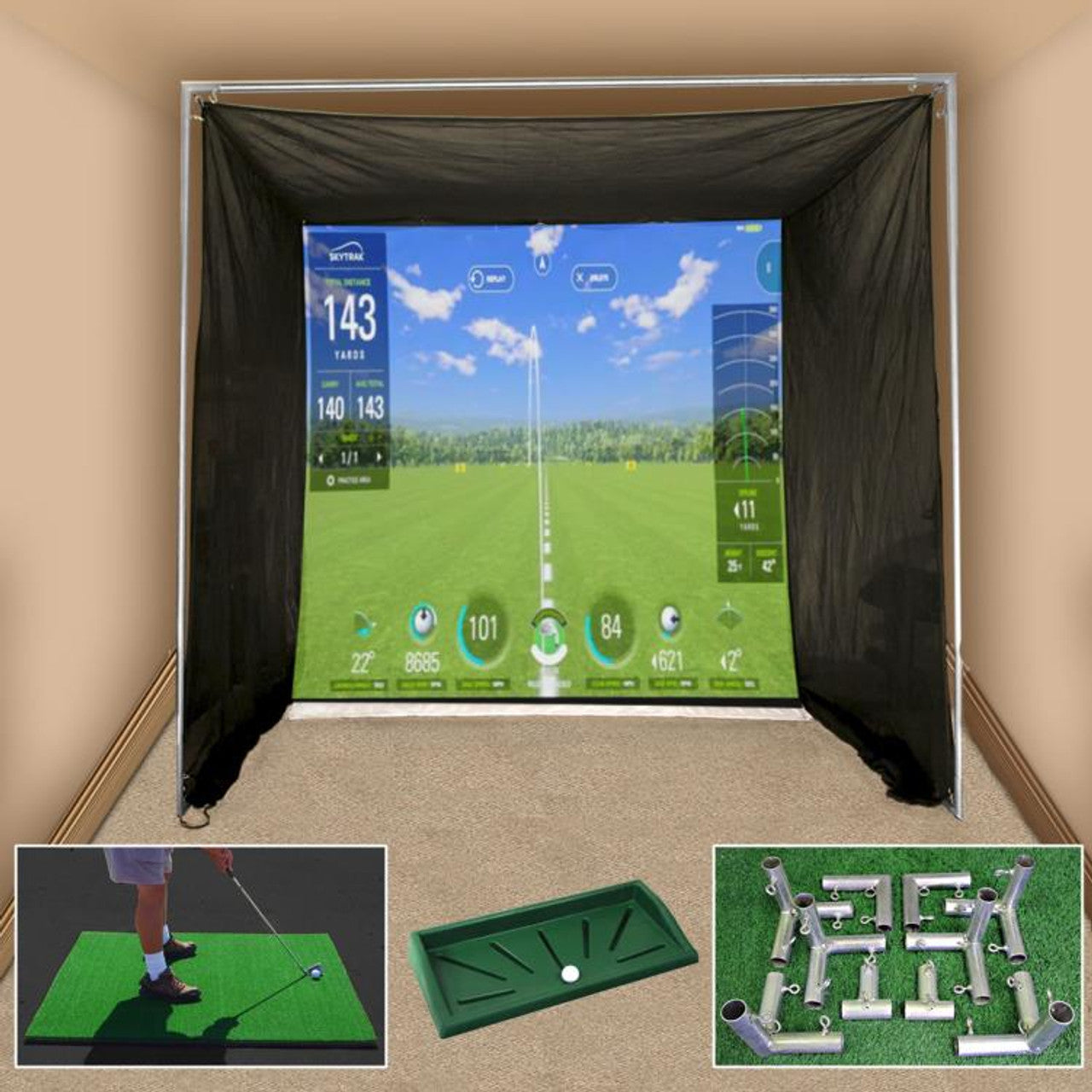 Tour Simulator Golf Net Bundle Cimarron Sports
