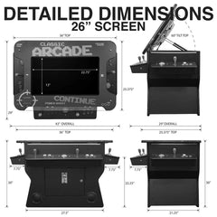 Creative Arcades 3-Sided Tilt Cocktail Arcade Machine