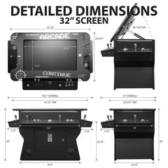 Creative Arcades 3-Sided Tilt Cocktail Arcade Machine