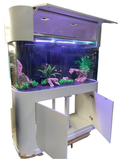 Panoramic Reef-Ready Aquarium Set in White