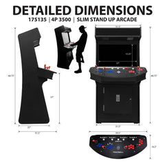 Creative Arcades 4P Slim Stand up Arcade Machine