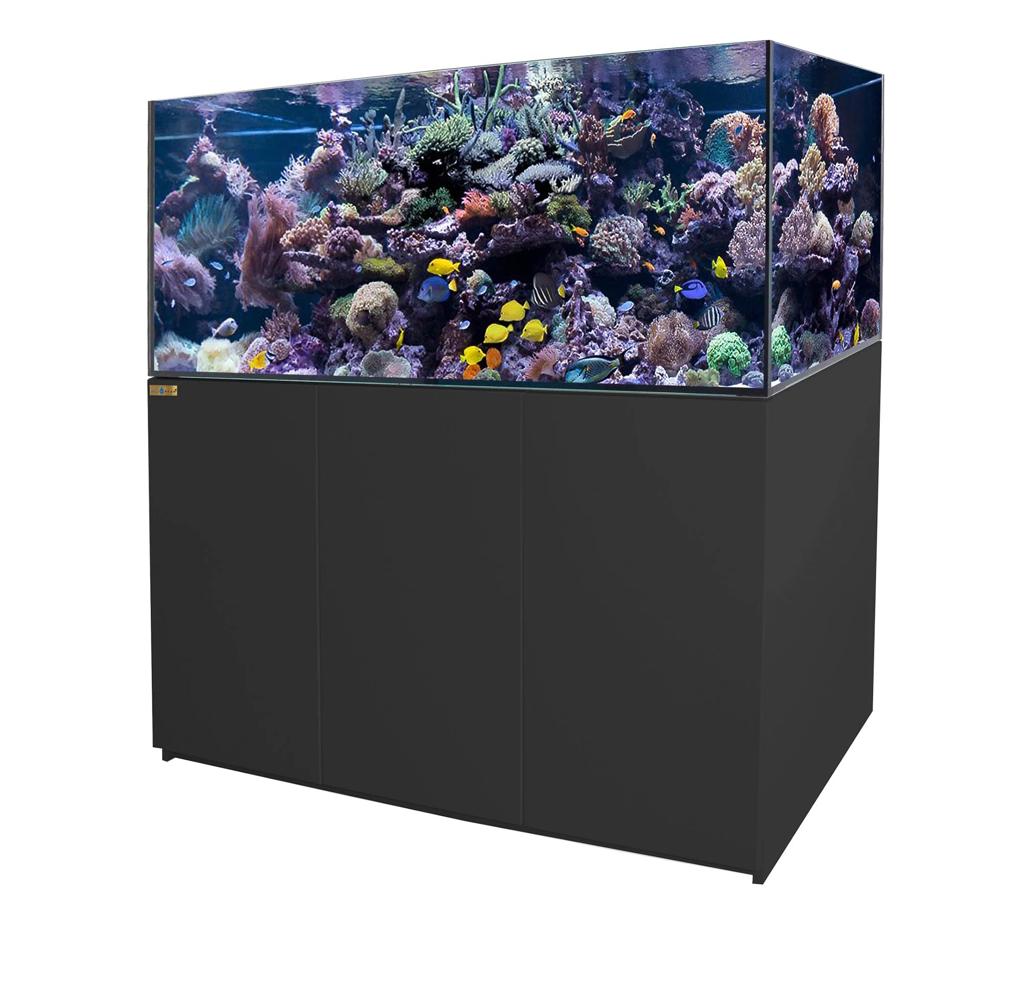 185 Gallon Coral Reef Aquarium Ultra Clear Glass Fish Tank & Built in Sump All Black