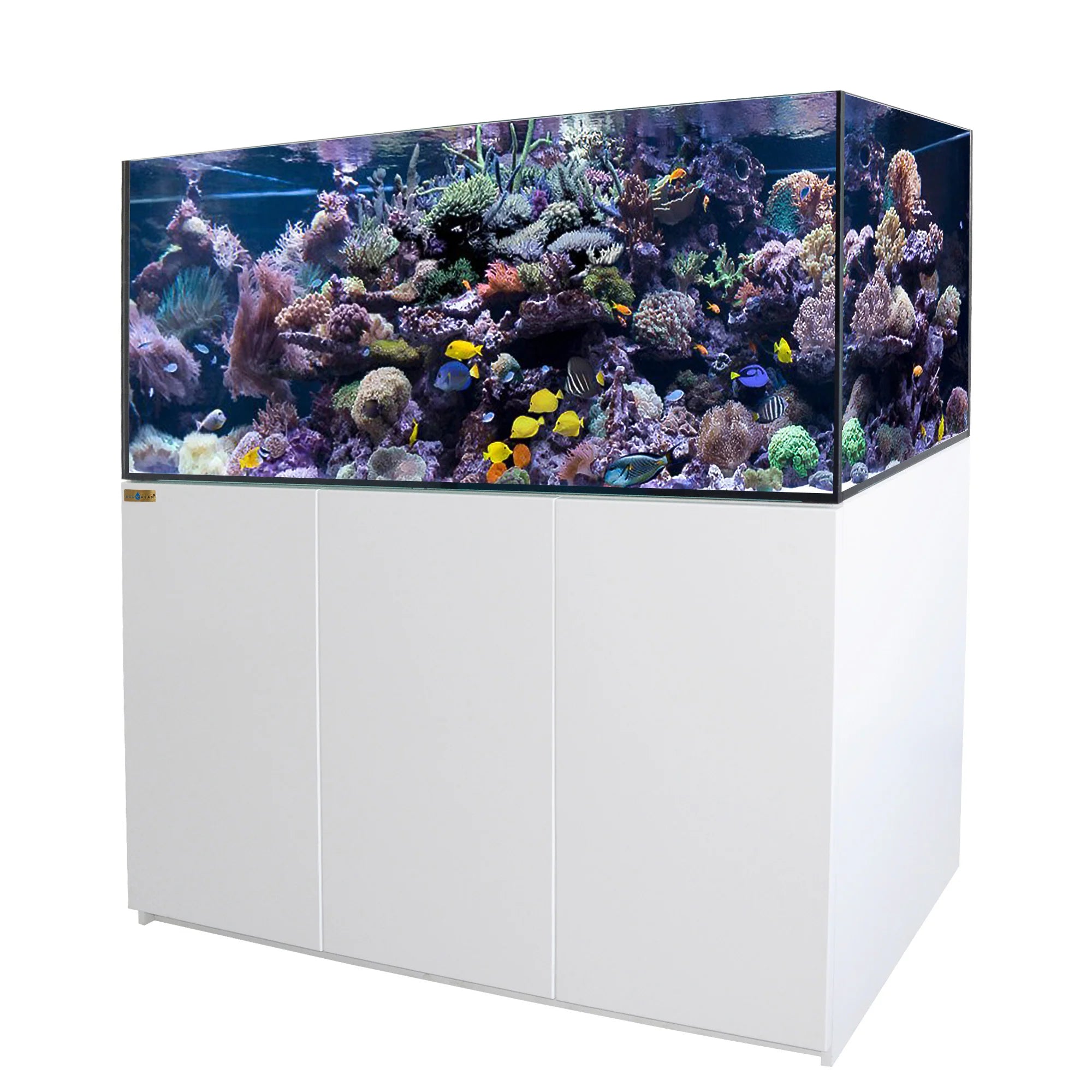 185 Gallon Ultra Clear Glass Coral Reef Aquarium with Sump All White