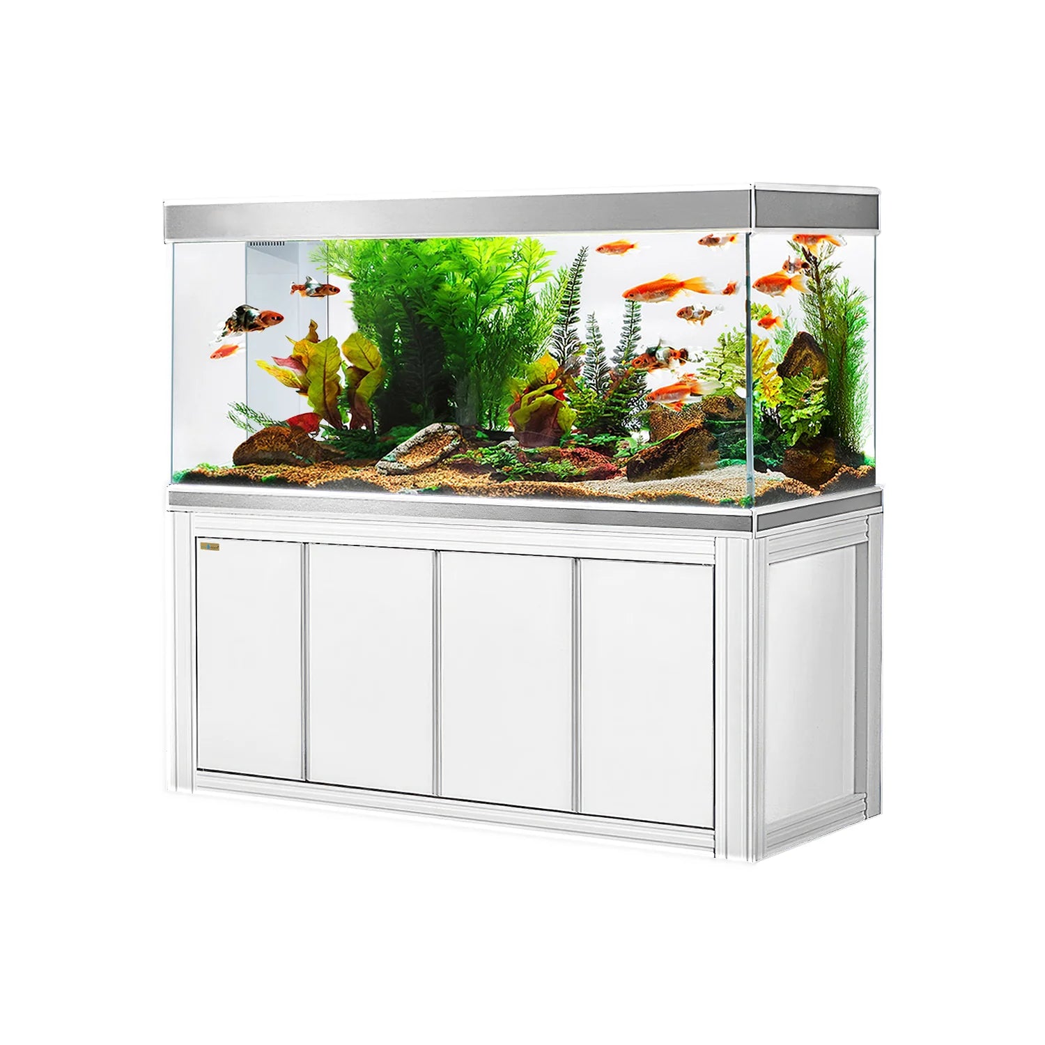 Aqua Dream 260 Gallon White and Silver Tempered Glass Aquarium
