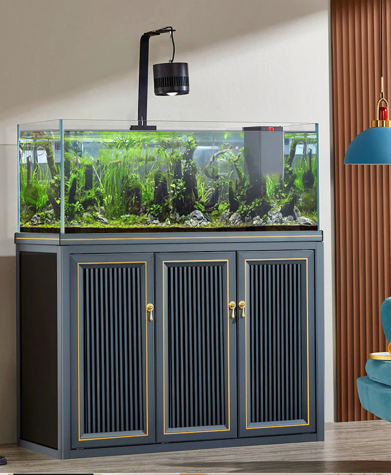 175-Gallon Plants Ranchu Aquarium: Ultra-Clear Glass & Built-in Sump All Black