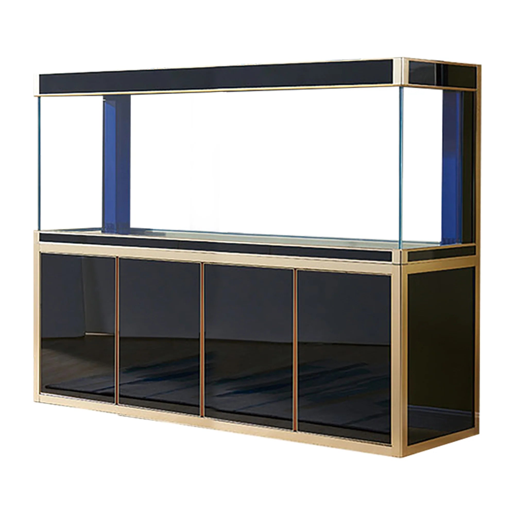 Aqua Dream 250 Gallon Tempered Glass Aquarium Black and Gold