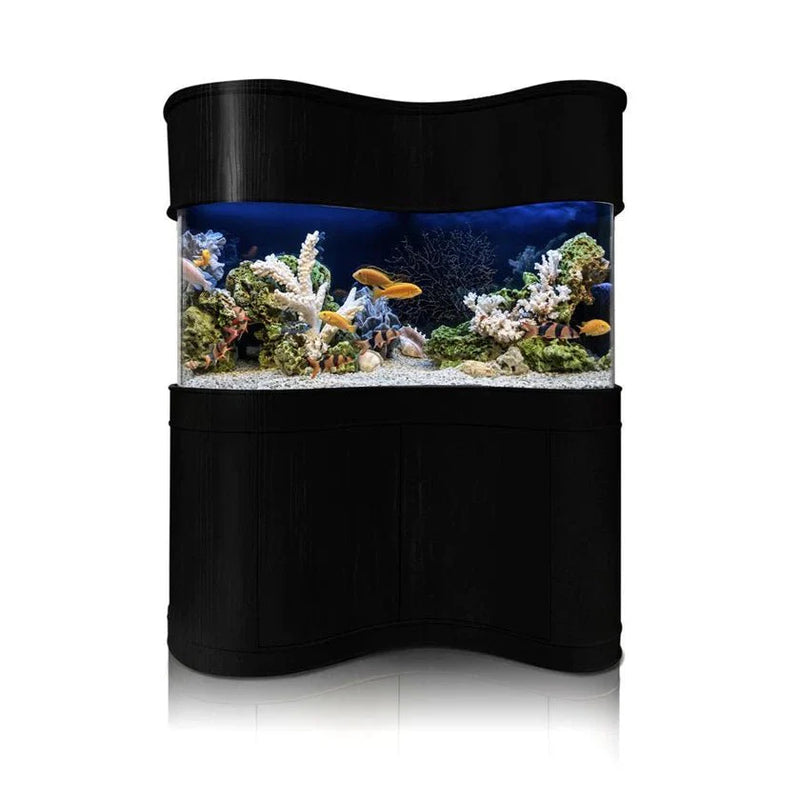 Wave Glass Reef-Ready Aquarium Set in Black