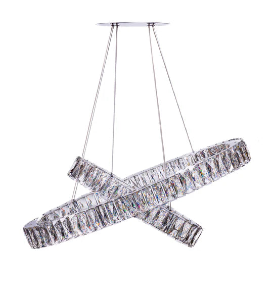 Finesse Decor Crystal Elegance LED Chandelier // 2 Ovals