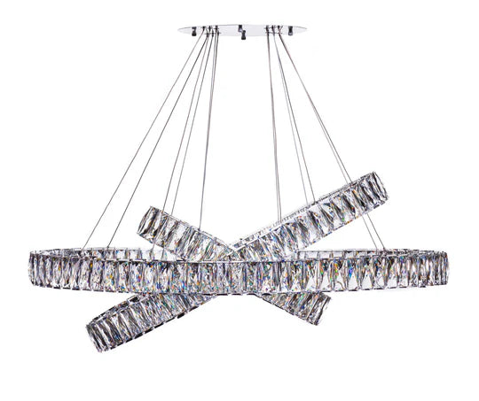 Finesse Decor Crystal Elegance LED Chandelier // 3 Ovals