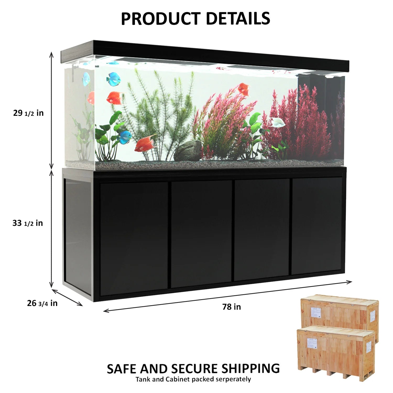 Aqua Dream 260 Gallon Aquarium Black Premium