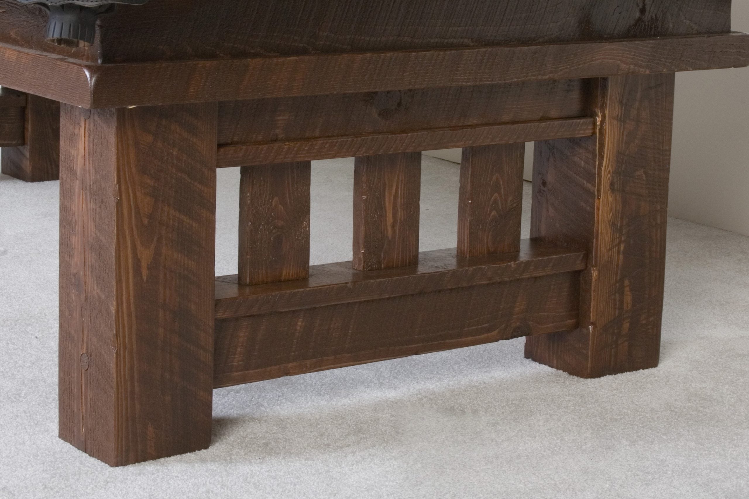 Barnwood Cheyenne Pool Dark Finish Table Viking Log Furniture