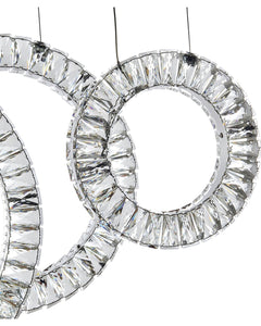 Finesse Decor 5 Hoop Crystal Progression Chandelier // Chrome