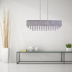 Finesse Decor Cinderella Crystal Rectangular Chandelier // 12 Light