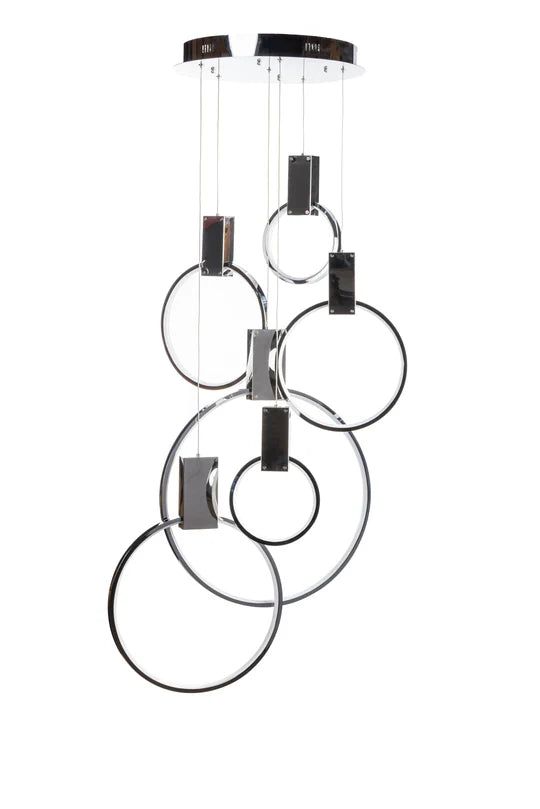 Finesse Decor Hong Kong LED Circular Chandelier // Chrome