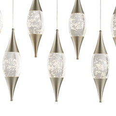 Finesse Decor Shinny Teardrops Rectangular Chandelier // Matte Nickel