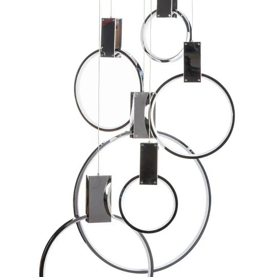 Finesse Decor Hong Kong LED Circular Chandelier // Chrome