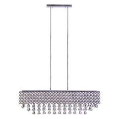 Finesse Decor Cinderella Crystal Rectangular Chandelier // 12 Light