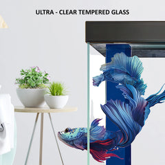 Aqua Dream 260 Gallon White and Silver Tempered Glass Aquarium