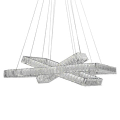 Finesse Decor Crystal Elegance LED Chandelier // 3 Rectangles