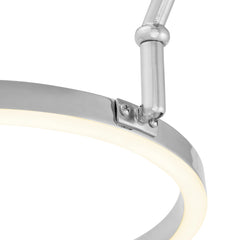 Finesse Decor LED Three Ring Hong Kong Arc Floor lamp // Chrome, Not Dimmable