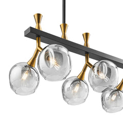 Finesse Decor Sonder Rectangular Gold and Black Chandelier