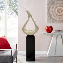 Finesse Decor Yoga Floor Sculpture // White with Black Base