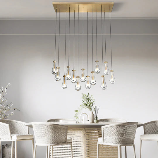 Finesse Decor Strozzi Symphony 13 Light 54" Rectangular Chandelier
