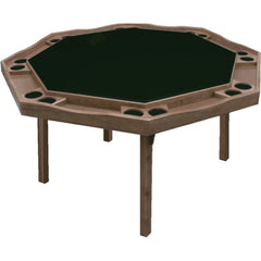 Kestell 57" Oak Period Style Octagon Folding Poker Table