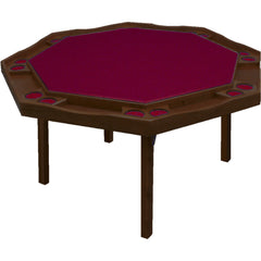 Kestell 57" Oak Period Style Octagon Folding Poker Table