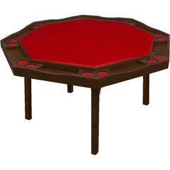 Kestell 57" Oak Period Style Octagon Folding Poker Table