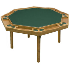 Kestell 57" Oak Period Style Octagon Folding Poker Table