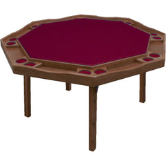 Kestell 57" Oak Period Style Octagon Folding Poker Table