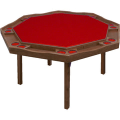 Kestell 57" Oak Period Style Octagon Folding Poker Table