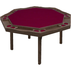 Kestell 57" Oak Period Style Octagon Folding Poker Table