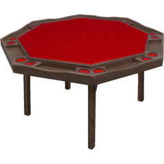 Kestell 57" Oak Period Style Octagon Folding Poker Table