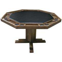 Kestell 57" Oak Octagon Poker Table with Pedestal Base