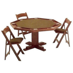 Kestell 57" Oak Octagon Poker Table with Pedestal Base