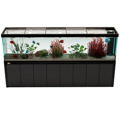 Aqua Dream Fish Tank 600 Gallon Aquarium Tempered Glass Black