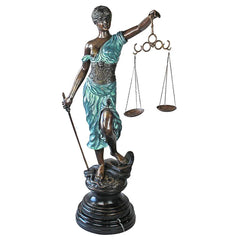 Themis, Blind Justice Cast Bronze Statue: Giant