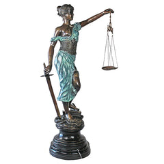 Themis, Blind Justice Cast Bronze Statue: Giant